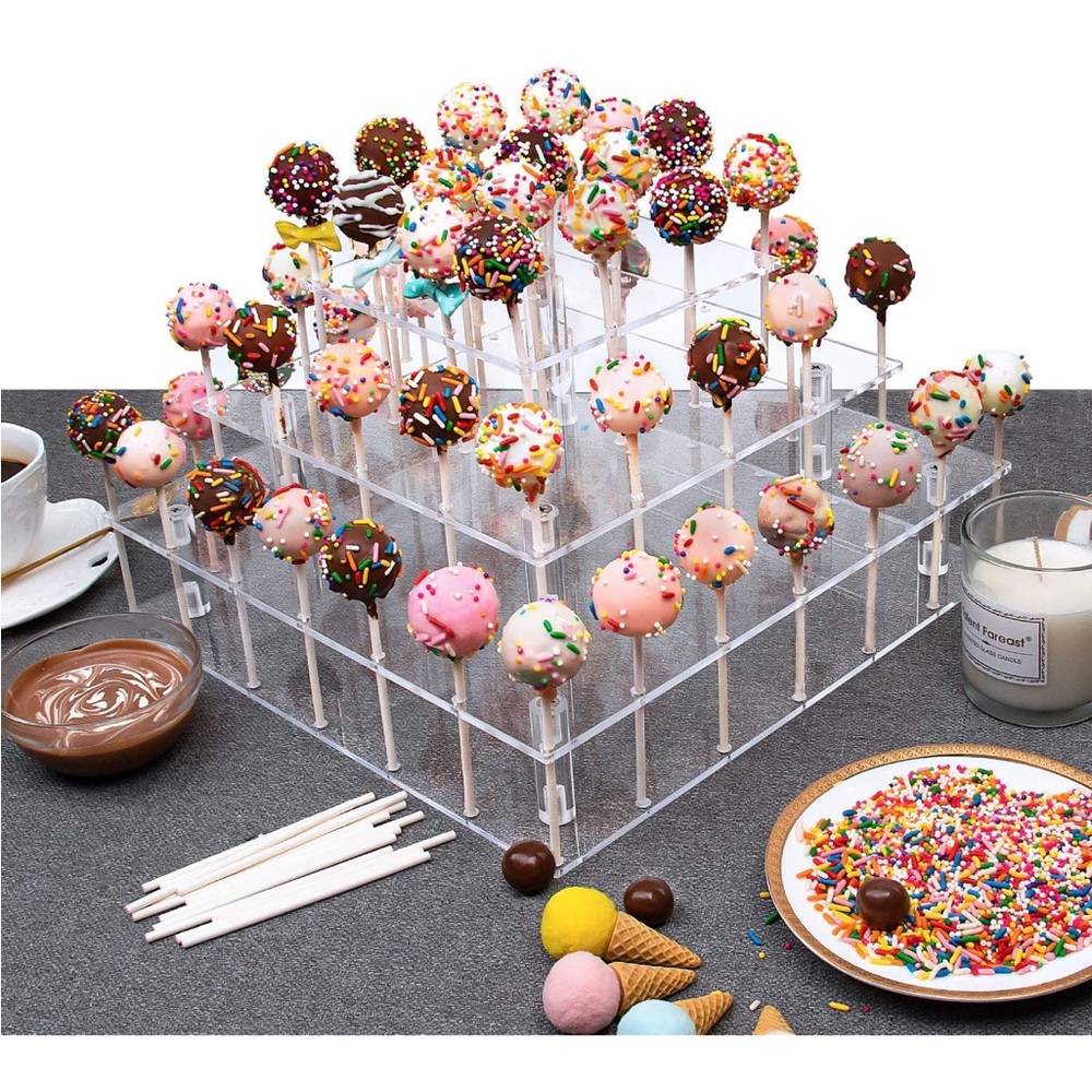 YestBuy Cake Pop Display Stand (56 Sticks, 3 Tier)